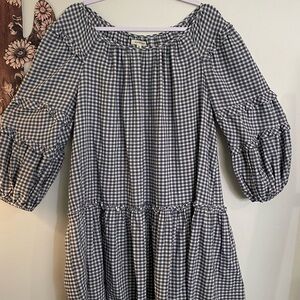 Max Studio Gingham Dress in Black and White XL